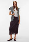Vero Moda Ginny Lace Midi Skirt, Wine