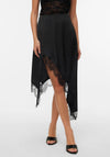 Vero Moda Lousia Asymmetric Lace Skirt, Black