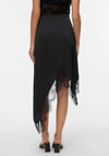 Vero Moda Lousia Asymmetric Lace Skirt, Black