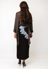 Vero Moda Julie Lace Detail Midi Skirt, Brown and Blue
