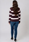 Vero Moda Doffy Striped Knitted Jumper, Wine Multi