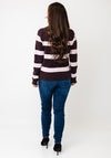 Vero Moda Doffy Striped Knitted Jumper, Wine Multi