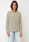 Vero Moda Bumpy Striped Shirt, Capulet Olive Green