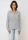Vero Moda Bumpy Striped Shirt, Grey and White
