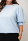 Vero Moda Doffy Short Sleeve Knit Sweater, Cashmere Blue