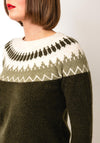 Vero Moda Simone Nordic Knit Jumper, Green