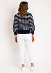 Vero Moda Leonor Stripped Knit Jumper, Navy Blazer & Birch