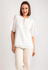 Vero Moda Emilie Tie Neck Top, Snow White