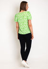 Vero Moda Easy Joy V-Neck Print Blouse, Classic Green