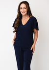 Vero Moda Easy Joy V-Neck Blouse, Navy