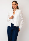 Vero Moda Honey Lace Bomber Jacket, White