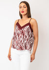 Vero Moda Denise Zebra Strappy Top, Wine