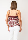 Vero Moda Denise Zebra Strappy Top, Wine
