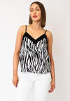 Vero Moda Denise Zebra Strappy Top, Black