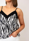 Vero Moda Denise Zebra Strappy Top, Black