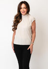 Vero Moda Aurora Crepe Tie Back Top, Stone