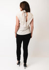 Vero Moda Aurora Crepe Tie Back Top, Stone