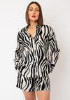Vero Moda Mymilo Long Sleeve Animal Print Shirt, Beige