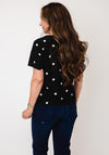 Vero Moda Polka Dot Button Up Shirt, Black