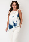 Vero Moda Sleeveless Watercolour Top, Cream Multi