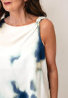 Vero Moda Sleeveless Watercolour Top, Cream Multi