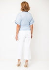 Vero Moda Leylani V-Neck T-Shirt, Cashmere Blue