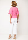 Vero Moda Leylani Ladder Stitch Detail T-Shirt, Pink Cosmos