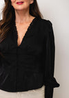 Vero Moda Rikki Lace Button Up Top, Black