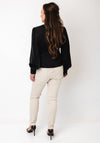 Vero Moda Rikki Lace Button Up Top, Black