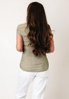 Vero Moda Kayla Boat Neckline Top, Green