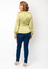 Vero Moda Florence Satin Wrap Top, Green