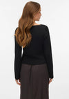 Vero Moda Boat Neck Long Sleeve Top, Black
