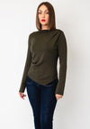 Vero Moda Mille Boat Neckline Top, Green
