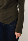 Vero Moda Mille Boat Neckline Top, Green