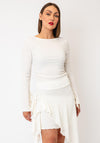Vero Moda Hazel Long Sleeve with Tie Detail Top, Cream