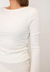 Vero Moda Hazel Long Sleeve with Tie Detail Top, Cream