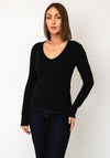 VMCHLOE LS V-NECK TOP JRS GA