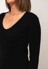 VMCHLOE LS V-NECK TOP JRS GA
