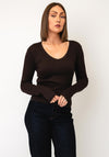 VMCHLOE LS V-NECK TOP JRS GA