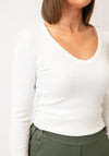VMCHLOE LS V-NECK TOP JRS GA