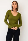 VMCHLOE LS V-NECK TOP JRS GA