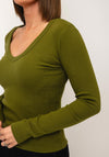 VMCHLOE LS V-NECK TOP JRS GA