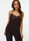 Vero Moda Julia Lace Cami Top, Brown