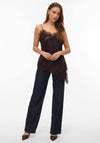 Vero Moda Julia Lace Cami Top, Brown