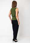 Vero Moda Kanva Sleeveless Halter Neck Top, Green