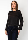 Vero Moda Miro Long Sleeve Swirl Pattern Top, Brown
