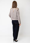 Vero Moda Miro Long Sleeve Swirl Pattern Top, Taupe