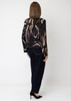 Vero Moda Miro Long Sleeve Swirl Pattern Top, Brown Multi