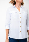 Vero Moda Bumpy Striped Shirt, Brunnera Blue