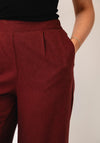 Vero Moda Milo High Waisted Cropped Culotte Trousers, Wine